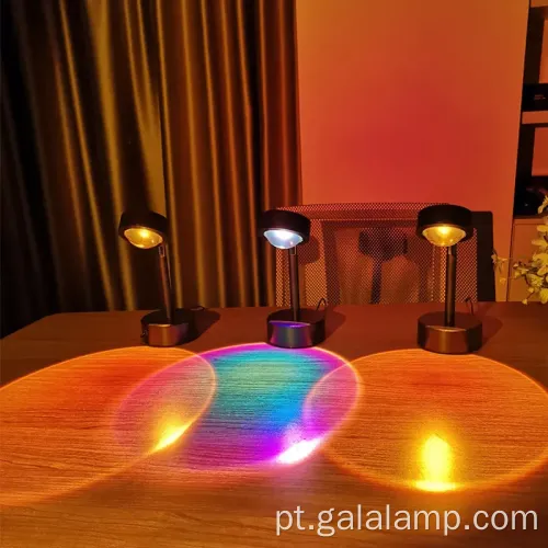 Lâmpada de pôr do sol da sala de estar com conectividade de aplicativo Tuya